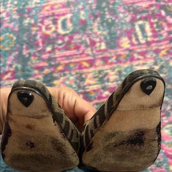 Fendi Women's Black and Brown Zucca kitten heel 6.5 - Picture 6 of 9